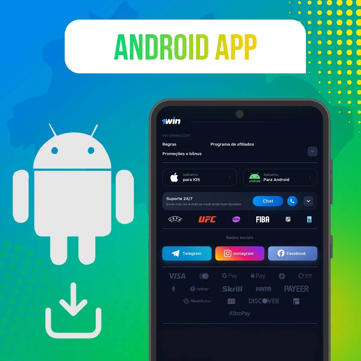 Revisão da instalação do aplicativo para Android da casa de apostas 1win no Brasil