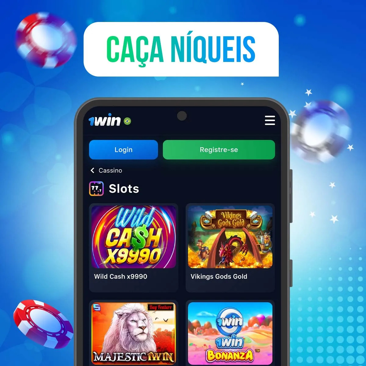 Caça Níqueis no 1win aplicativo