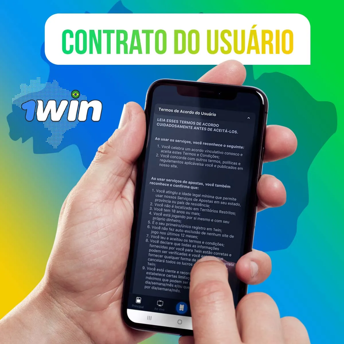Termos de acordo do usuário casa de apostas 1win