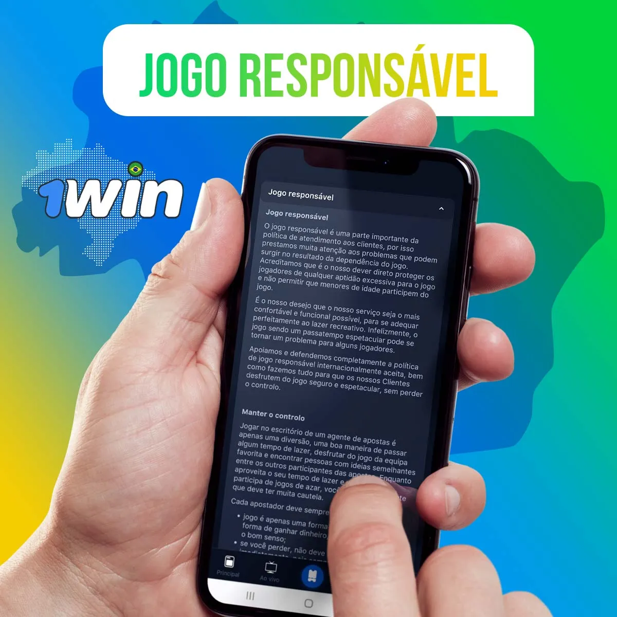 Jogo responsável casa de apostas 1win
