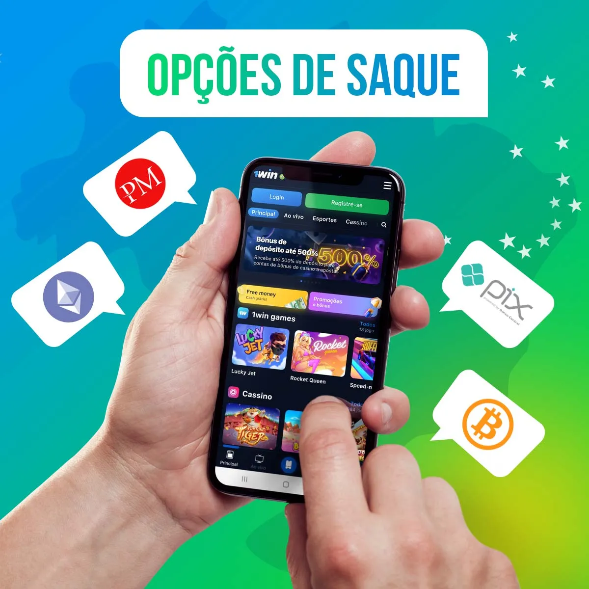 Visão geral das opções de saque 1win Brasil