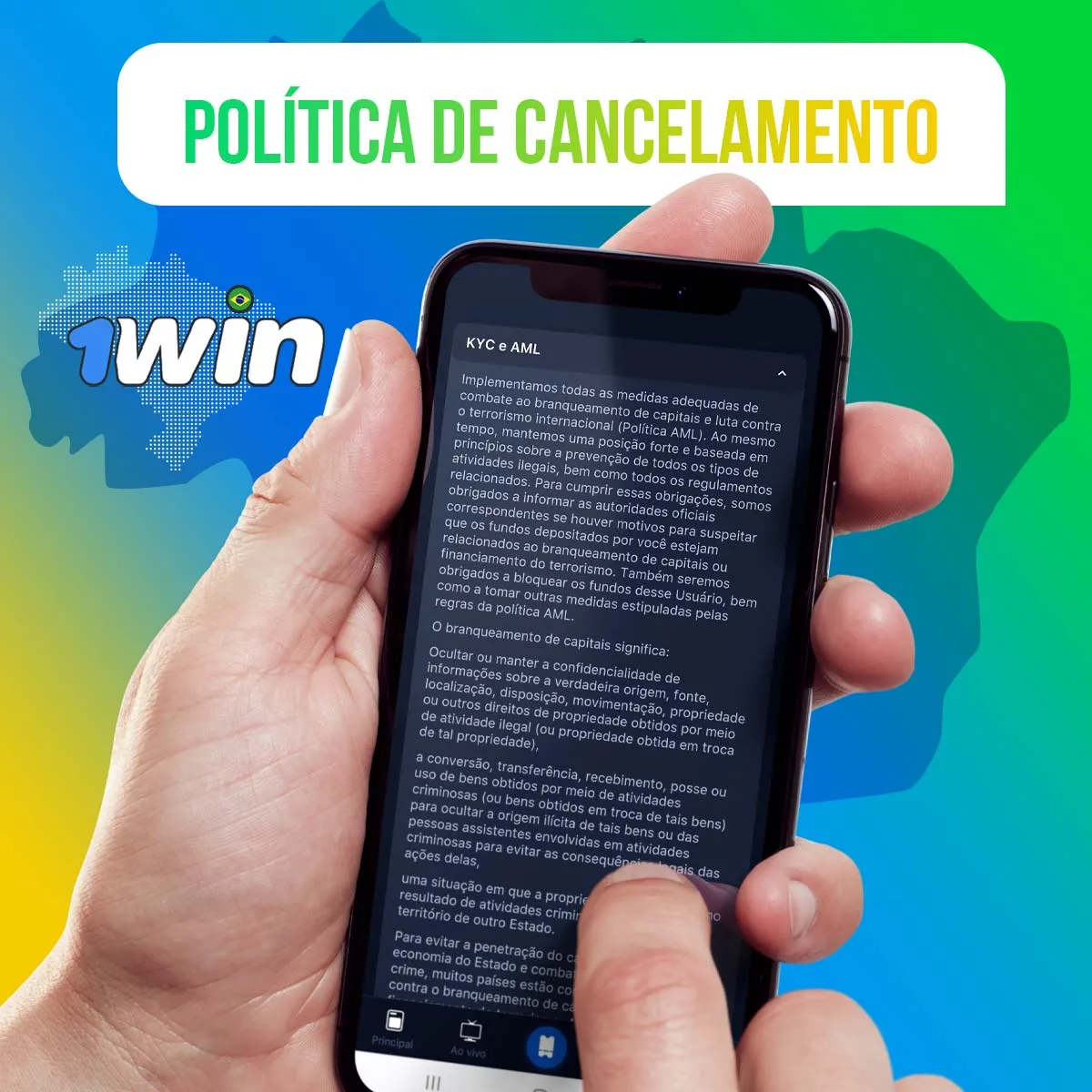Política de cancelamento casa de apostas 1win