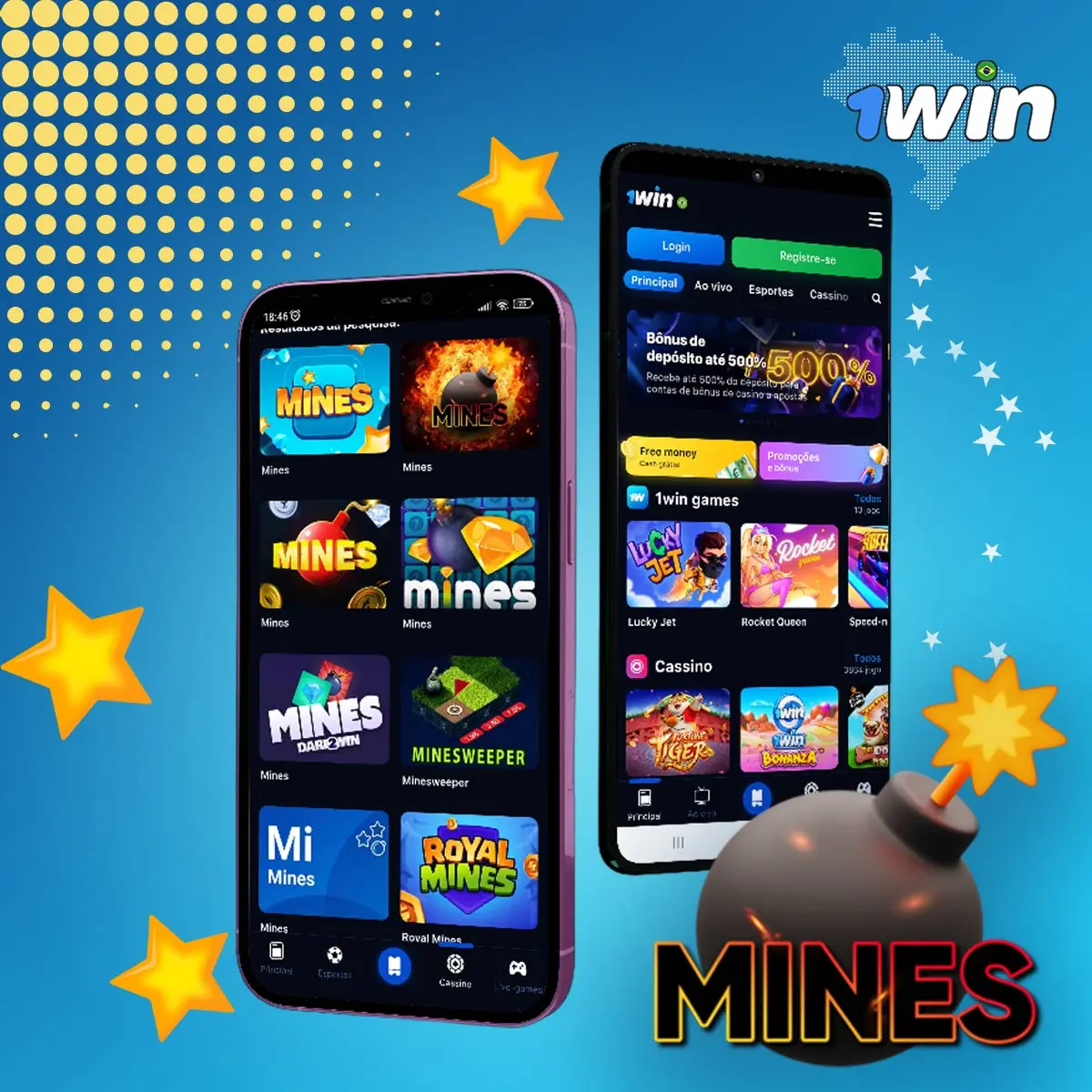 Como faço para baixar e instalar o aplicativo móvel 1Win no meu dispositivo Android e iOS no Brasil?
