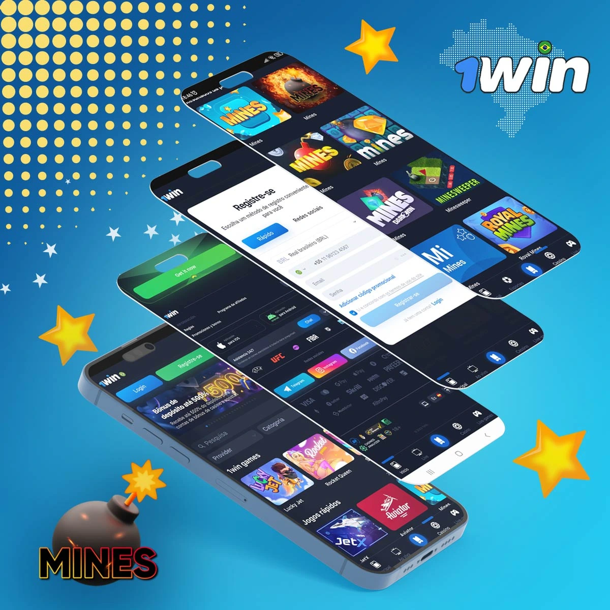 Começando bem no 1win Mines pela primeira vez