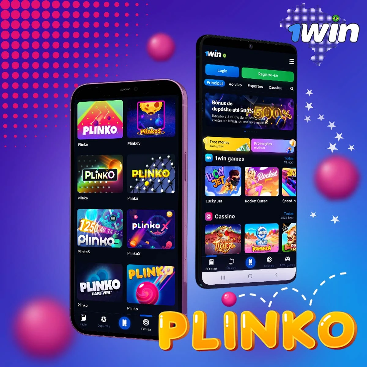 Como faço para baixar e instalar o aplicativo móvel 1Win no meu dispositivo Android e iOS no Brasil?