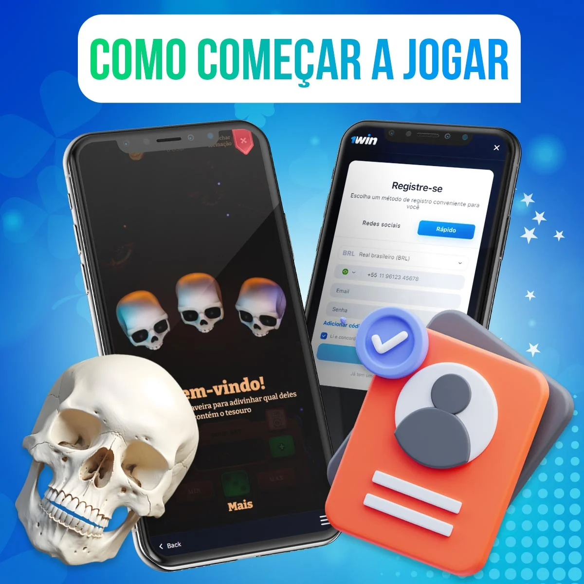 Instruções sobre como começar a jogar 1win Brawl Pirates