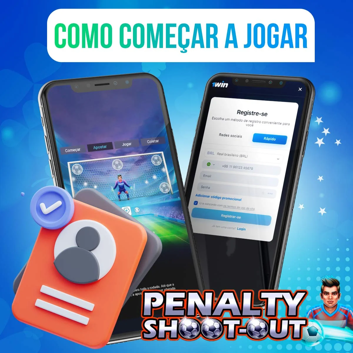 Instruções passo a passo sobre como começar a jogar 1win penalty shootout.