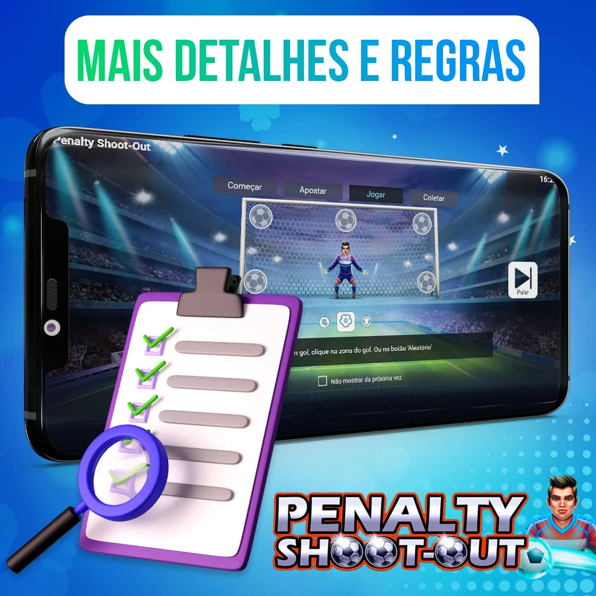 Mais informações e regras para o jogo de penaltis 1win