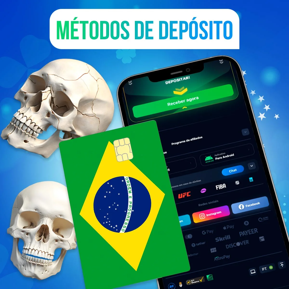 Métodos de Depósito e Levantamento em 1Win Brawl Pirates