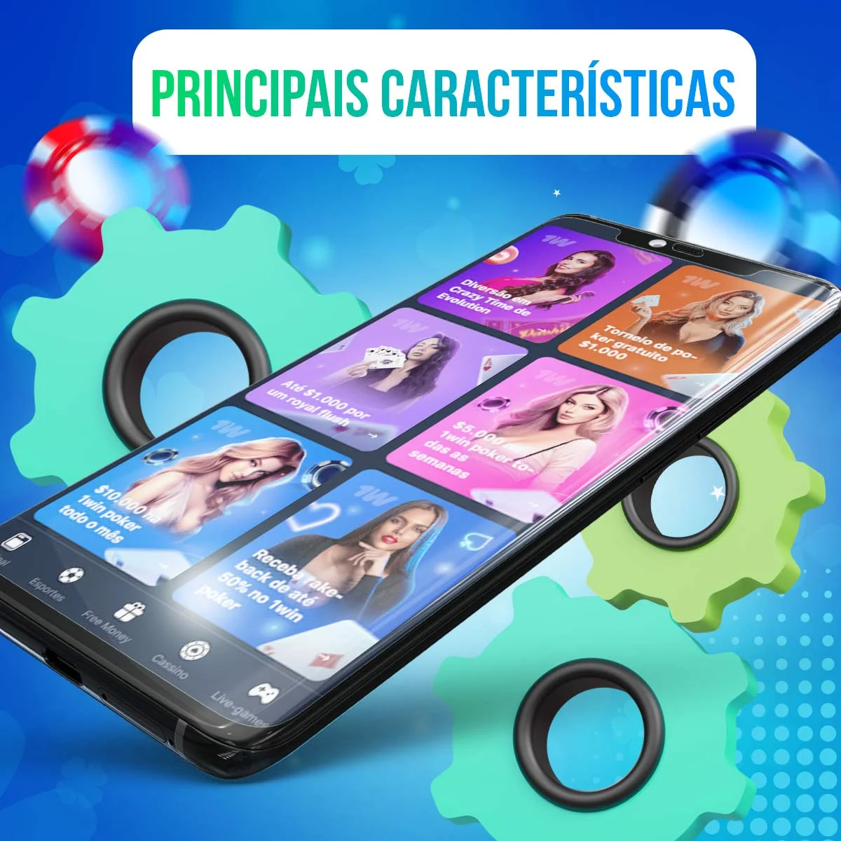 Principais características do jogo 1Win Poker