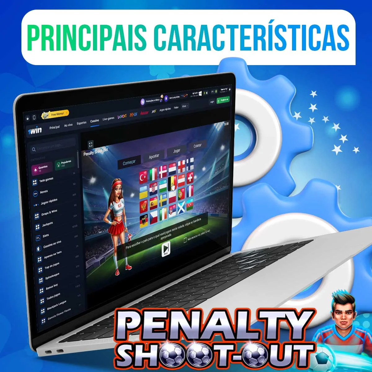 principais caracteristicas do jogo 1Win Penalty Shoot-out