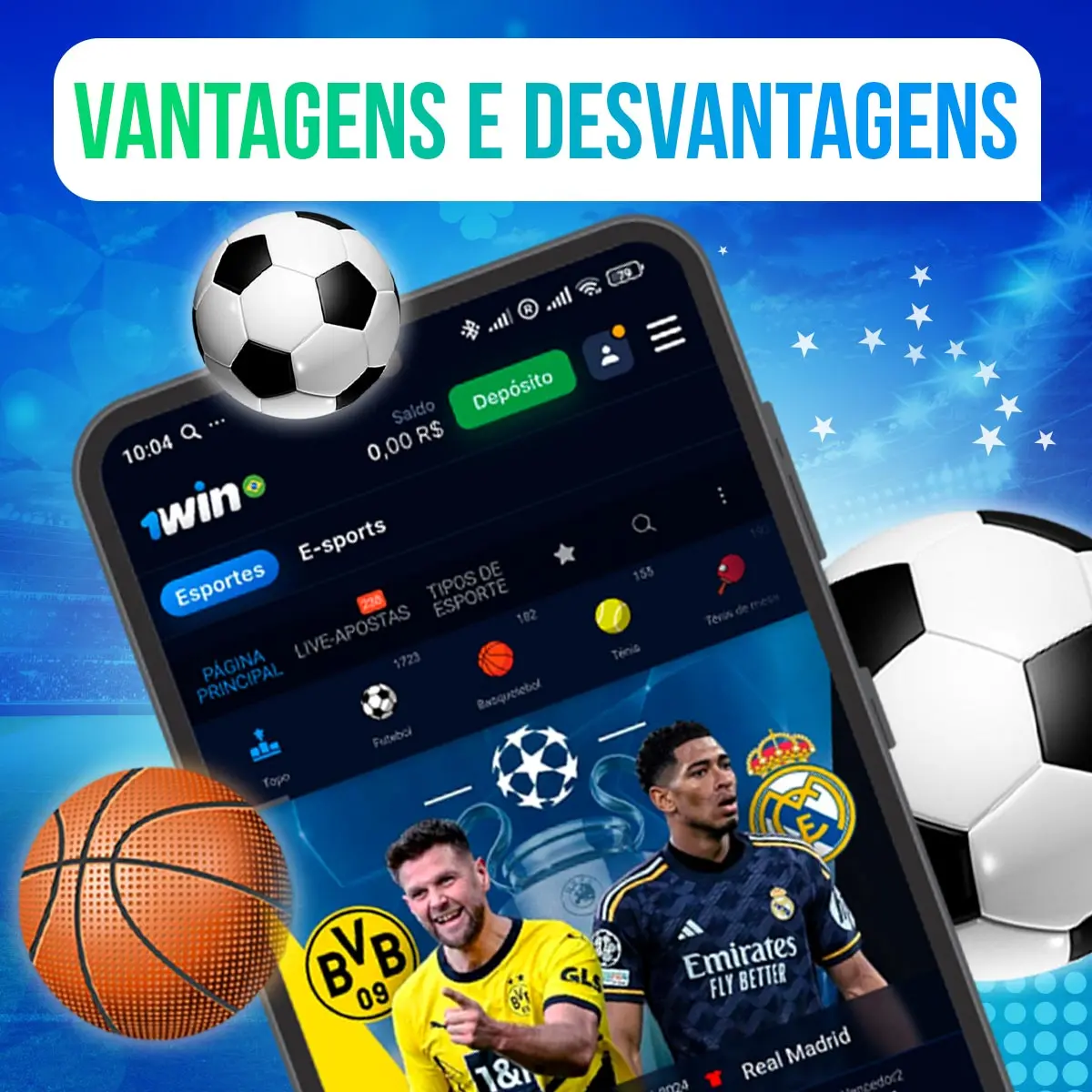 Prós e contras de apostas do app 1win Esportes
